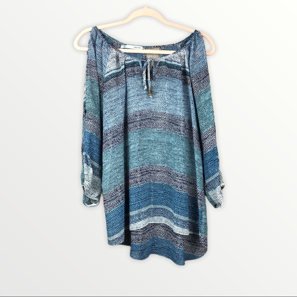 Maurices Cold Shoulder Blue Lightweight Summer Top